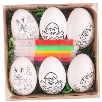 QOKLIYUI Uova di Pasqua Fai da Te riempibili per riempire cestini, cesti pasquali, bomboniere e premi per Le aule Scolastiche. Uova vuote.