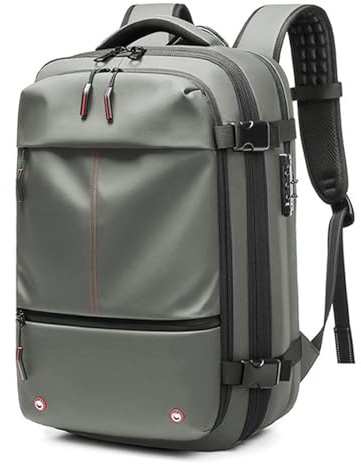 Keenso Sac à Dos Sous Vide, Sac à Dos Extensible de 40 L avec Sac de Compression Sous Vide pour Compagnie Aérienne (GREEN)