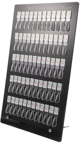 Panneau Magnétique pour Nuancier D’ongles, 60 Emplacements Amovibles | Acrylique Noir, Design Détachable pour Salon et Maison, Visualisation Fidèle des Couleurs