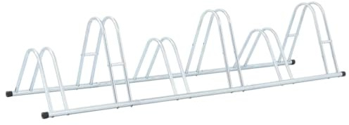 Nqyjm Fahrradständer für 6 Fahrräder Freistehend Verzinkter Stahl für Garten, Terrasse, Außende