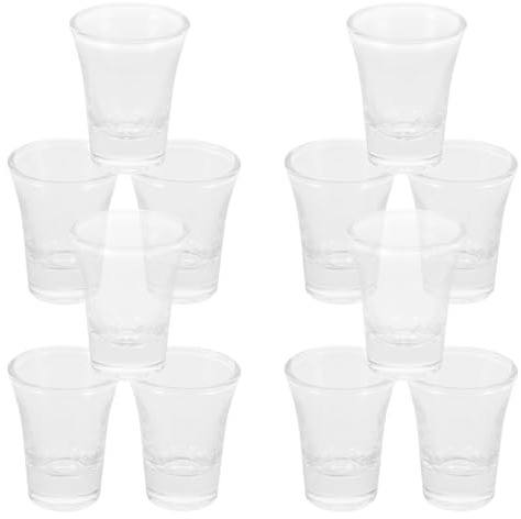 POPETPOP 24 Coupes de Communion en Verre Cristal 15 Ml – Ensemble de 24 Verres à Liqueur Mini-calices Transparents pour Cérémonies Religieuses à Domicile, Dégustation et Rassemblements