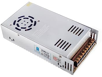 ZXAOMMBEA Fuente de alimentación conmutada 12 V 30 A, Fuente monitoreo Seguridad, regulador, CC, 100% Potencia máxima
