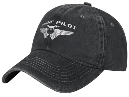 ACEPrints Casquette de Pilote de Drone Unisexe en Coton délavé et Vieilli, Ajustable