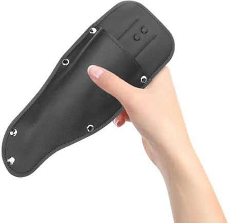 FRCOLOR Funda para Tijeras de Podar de PU Negra, Diseño Cómodo y Estilizado, Bolsa Práctica para Herramientas de Jardinería y Protección Eficaz