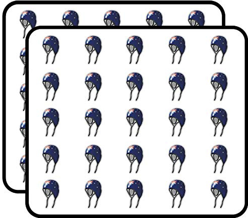 Australia Flag Water Polo Cap Decorative Scrapbooking Sticker Waterproof Vinyl Stickers for Water Bottle, Laptop & Phone Case – 50 Pack