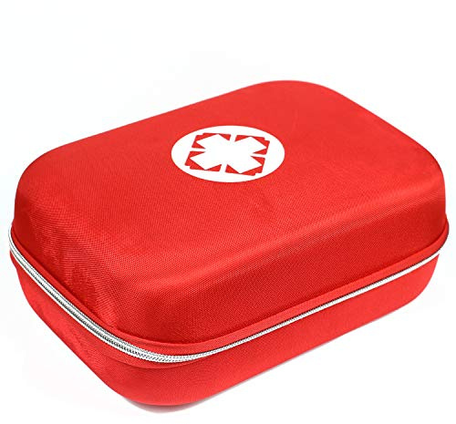 JYYX Kit di Primo Soccorso Portatile per l'esterno Kit di Primo Soccorso per Auto da Viaggio Cassetta di Sicurezza e armadietto di Medicina,Rosso