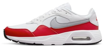 NIKE Air MAX SC, Zapatillas Hombre, Blanco (Wolf Grey/University Red/Black), 44.5 EU