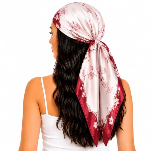 FAIRYGATE Seide Schal Damen Halstücher Seidentuch Schals Halstuch Seidenschal Scarf Bandana Taschentuch Handgelenk Kopftücher Einheitsgröße 78