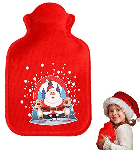 2 Stück Wärmflasche Kinder, Handwärmer Taschenwärmer mit Weihnachten Motiven, Taschenwärmer für Warme Hände, Die BestenWeihnachten & Wintergeschenke