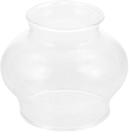 MAGICLULU Glaslampenschirm Ersatz Für Öllampe Transparent 2.36 Zoll Klares Schutzglas Für Buddhistische Butterlampe Zuhause Wohnzimmer Kerzenhalter