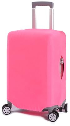 Zundo Elastique Housse De Valise Luggage Cover, Protection De Valise Housse Bagage Voyager Protecteur Couverture (Rose,S :19-21 inch Luggage Case)