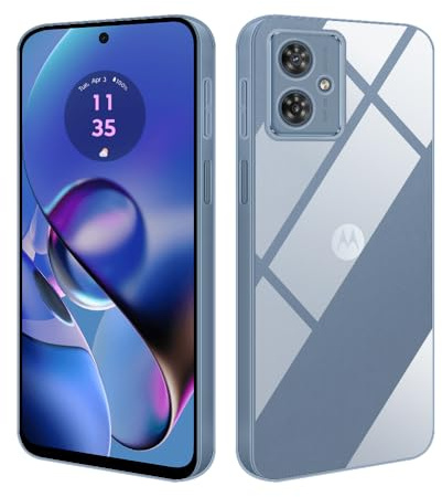 HSP Funda para Motorola Moto G54 5G, Carcasa Silicona, Case, Transparente | No amarillea, antigolpes, cortes precisos, bordes elevados, cámara protegida, capa, protector para móvil y teléfono