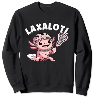 Funny Lacrosse LAX Laxalotl Kids Men Women Lacrosse Player Sweatshirt