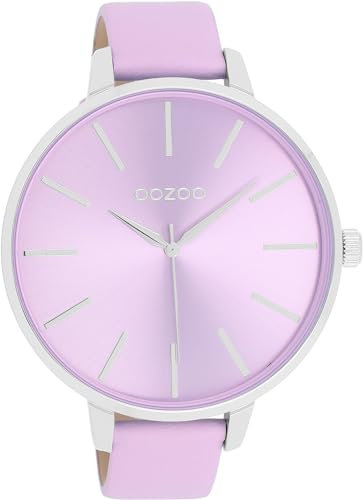 Oozoo Damenuhr mit Lederband Color Line 48 MM Flieder/Flieder C11072