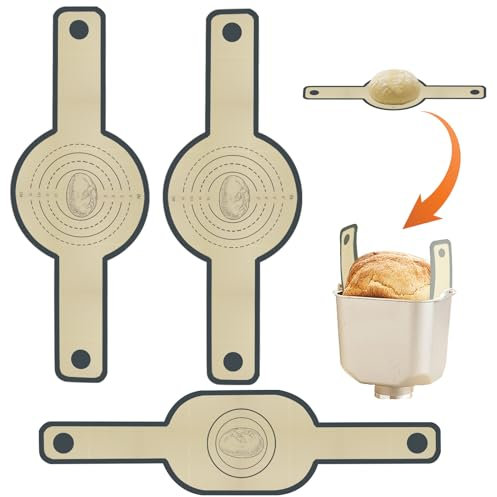 3pcs Large Silicone Bread Silikon-Brotschlinge, Brotschlinge Dutch Oven Silikon Brotmatte Antihaft, wiederverwendbare Sauerteig Brotschlinge mit langen Griffen, Brotbackmatte Übertragen Sauerteig
