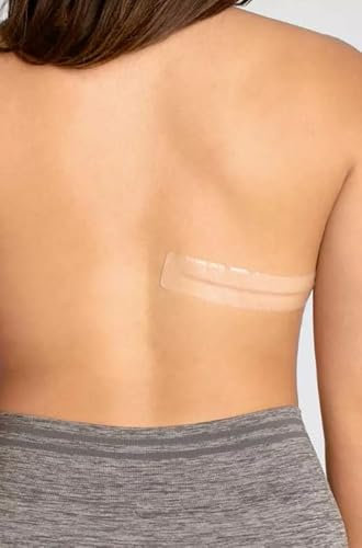 Amoena Strips Abdeckstreifen Narbenpflaster wieder verwendbar | 4 Stück | Atmungsaktive PU-Folie | Sehr elastisch | Mit Abziehhilfe | Wiederverwendbar