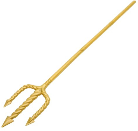 Alipis Halloween Trident Prop Lightweight Plastic Devil Fork Cosplay Accessory for Masquerade Carnival Party