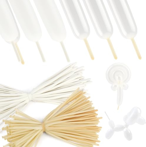Luftballons weiß, transparent, Hochzeit, Taufe, Tiere, Happy Birthday, aufblasbar, lang, Skulptur, zum Modellieren, Magisch, 100 Stück