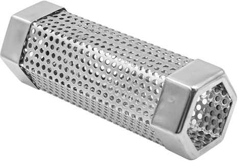 ZONADAH Tube de fumage à granulés - 15,2 cm - En acier inoxydable - Pour copeaux de bois - Pour barbecue à gaz et au charbon de bois - Accessoire de cuisine pour l'extérieur