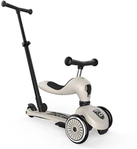 Scoot & Ride Highwaykick 1 Push and Go Kickboard mit Sitz Kinderroller Scooter 2in1 Laufrad mit Lenkstange ab 1 2 Jahren mitwachsend Höhenverstellbar werkzeuglos