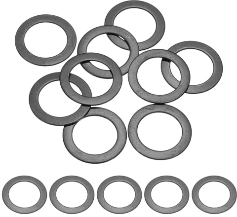 PATIKIL 9pcs M20 Arandelas de Acero Inoxidable 304, Arandela Negra Plana de Metal Métrica Espaciadora Redonda Junta para Tornillos Pernos Sujetadores Automotrices Industria, M20x30x1mm