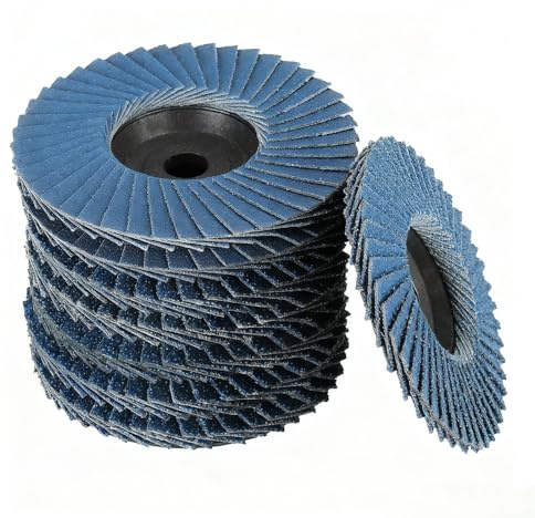 8 Stück Fächerscheiben Lamellenscheiben,Schleifscheiben Schleifmopteller,ø 76 mm x 10 mm Schleifscheiben Schleifmopteller 40 60 80 120 Körnung Set Lamellenscheiben für Winkelschleifer Poliermaschine