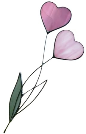 Colourful Metal Heart Stake - Rustic Painted Flower Decoration, Artistic Love Yard Insert, Strong Resistant Decoration, Waterproof Outdoor Accent | Romantic Heart Metal Garden Stake for