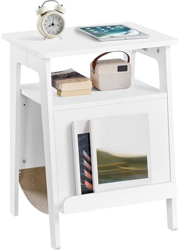 Yaheetech Beistelltisch mit Katzenbett Couchtisch mit Katzenhaus & Kratzbrett Mehrzweckmöbel für Wohnzimmer & Schlafzimmer & Flur (Weiß)