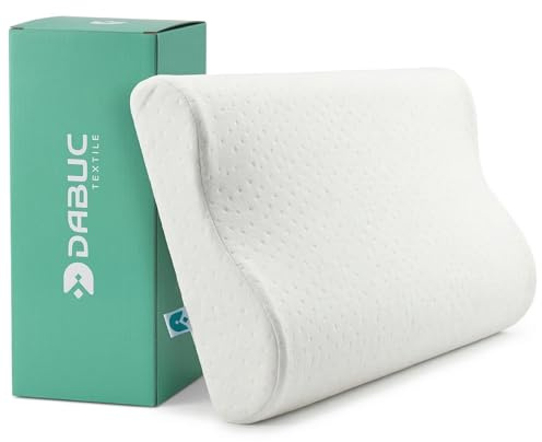 DABUC Almohada Infantil Viscoelástica Hipoalergénica 56.5 x 30 x 8/5 cm