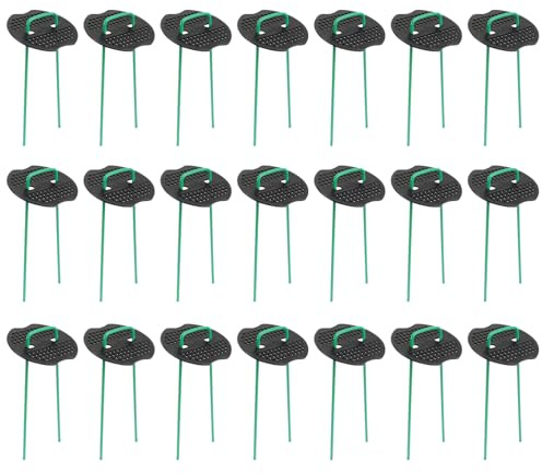 DOITOOL Piquets de Pelouse Galvanisés de U pour Jardin Extérieur, 15 Cm, Lot de 50 Set de Verts 50 Joints Noirs, Accessoires de Fixation pour Gazon Synthétique et Aménagement Paysager