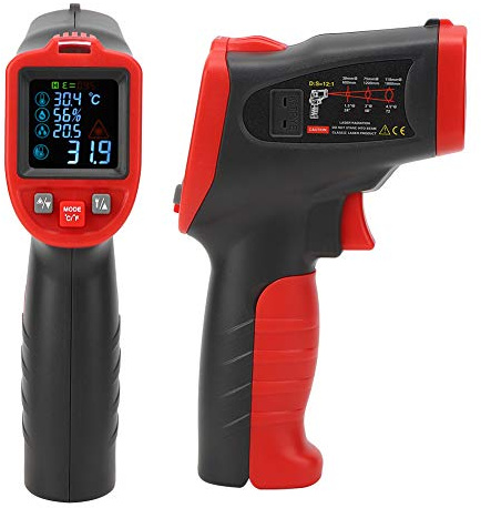 FTVOGUE Thermomètre Infrarouge avec écran LCD Couleur, Outil de Mesure de la Température Industrielle -50 ℃ à 850 ℃ pour la sécurité Alimentaire Automobile CVC