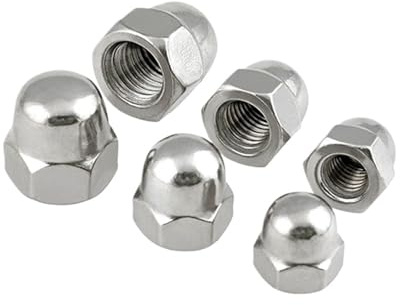 Edelstahl-Kuppelmuttern, Hutmutter M3-M10, Edelstahl 304, DIN 1587, 5 Stück(50pcs,M3)