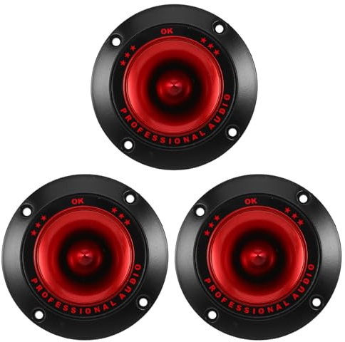 Alipis Lot de 3 Tweeters Piézoélectriques à Pavillon Haute Fréquence pour Remplacement Aigu pour Caisson de Basses Accessoires Audio de Scène Résistants à la Chaleur et Usage