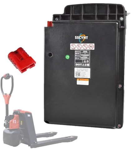 SSCYHT Batterie de Remplacement 24V 20Ah pour transpalette électrique F3, Batterie Lithium-Fer-Phosphate pour Chariots élévateurs camions Chargement et de déchargement kit Moteur