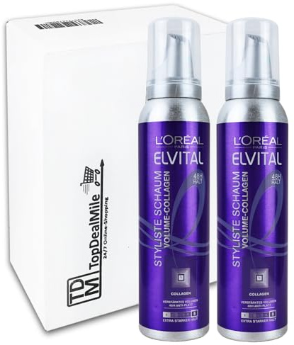 TopDealMile- Vorratspack - für Loreal- Elvital Styliste Schaumfestiger Non-Stop-Volume 2 x 150ml