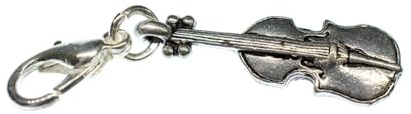 Miniblings Geige Violine Charm Musikinstrument Silber 22mm versilbert | Anhänger zum Kombinieren, in Berlin montiert, ein Fundstück für Sammler