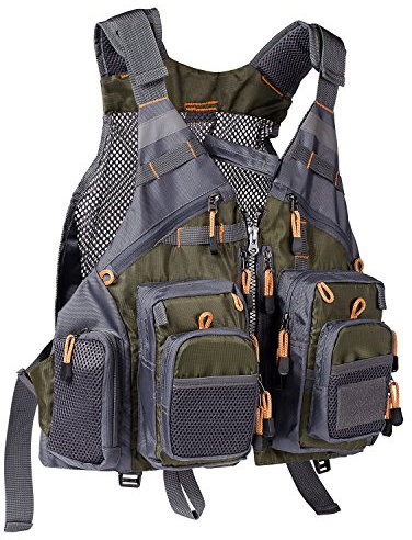 Bassdash Chaleco de Pesca Ajustable para Hombres y Mujeres Chaleco de Pesca para Pesca con Mosca y Actividades al Aire Libre