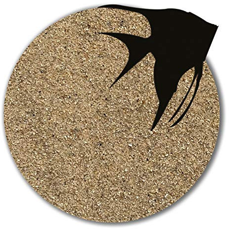 Anbobo 5 kg Aquariumsand Aquariumkies Natur beige gerundet und feuergetrocknet 26 Körnungen (0,1-0,6 mm)