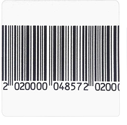 O&W Security Sicherungsetiketten 2000 Stück – Klebeetiketten 8,2 MHz, 3x4 cm, deaktivierbar, Dummy-Barcode (weiß), kompatibel mit gängigen Warensicherungssystemen