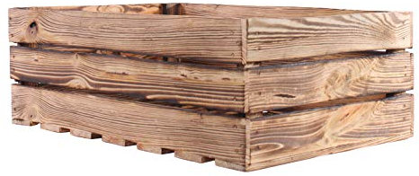 GERSO Caisse décorative en bois flammé 60 x 40 x 21 cm