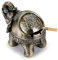 BSTKEY Cenicero a prueba de viento con tapas - cenicero con diseño de elefante, cenicero de mesa para cigarrillos y cenizas para uso en interiores y exteriores (bronce verde)