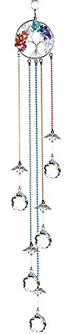 YFCTLM Cazador de Sol Colgando Bola de Cristal SunCatcher Rainbow Maker Window Sun Catcher Ornamento de Piedra Decoración de jardín