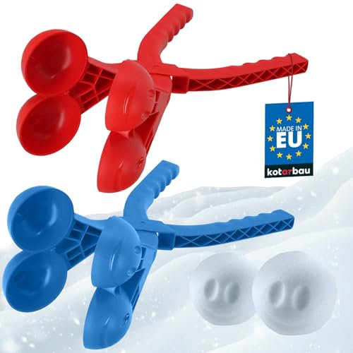 KOTARBAU® 2er Set Doppelte Schneeballzange zum Formen von weichen Schneebällen