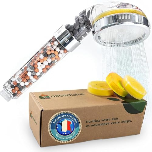 Aecodune XL Vitamin C Premium Shower Head with Water Filter - Become Sublime - Anti-Limescale Shower Head, Eliminates 99% Chlorine & More - Beauty & Purity - Eco Water Filter with Scents & Pressure