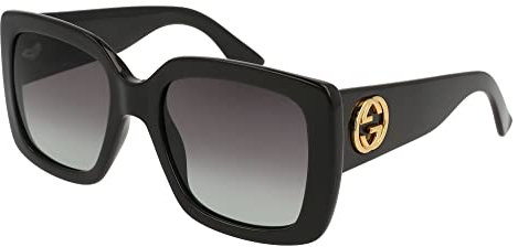 Gucci Occhiali da Sole GG0141SN Black/Grey Shaded 53/20/140 donna