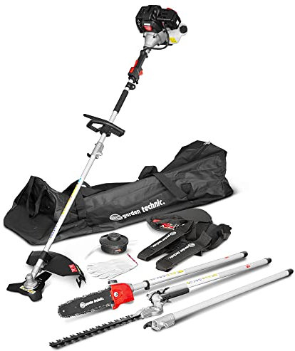 Outil multifonctions 4 en 1(débroussailleuse - taille haies - élagueuse) - 52cc - Sac de transport - Elem Garden