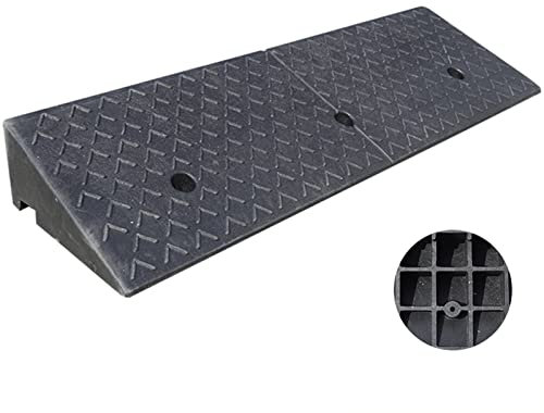 FWTXZTER Bordsteinrampe, 100x35x13cm rutschfeste Gummi-Kunststoff Rampe, Auffahrrampe Bürgersteig Schwerlast Schwellenrampe Rollstuhlrampe für Caravan Cars Autos Motorrad Rollstuhl Fahrzeuge Scooter