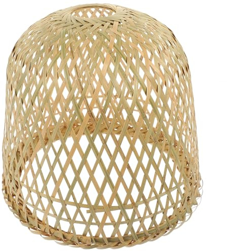 DECHOUS Paralume Intrecciato Lampadario in Vimini Paralume in Rattan Lampada a Sospensione per Lampada da Tavolo a Soffitto Stile 1