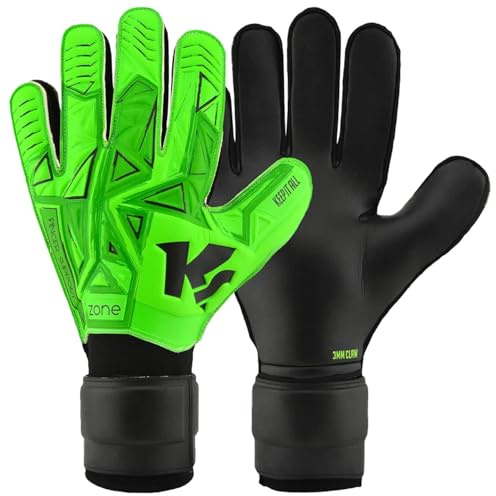 KEEPERsport Torwarthandschuhe Varan7 Zone RC mit Fingerschutz, Fußballhandschuhe mit Fingersave, 3mm Claw, mit Lasche - Diverse Größen