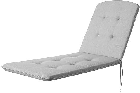 HOBBYGARDEN Outdoor/Indoor, Sonnenliegen, Sitzkissen, Sitzpolster, Gartenmöbel Kissen, für Stuhle oder Liege, Polster, Sofa, 185 x 60 x 6 cm, Asche